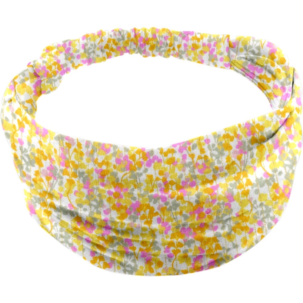 Bandeau Fichu Bébé Mimosa Jaune Rose