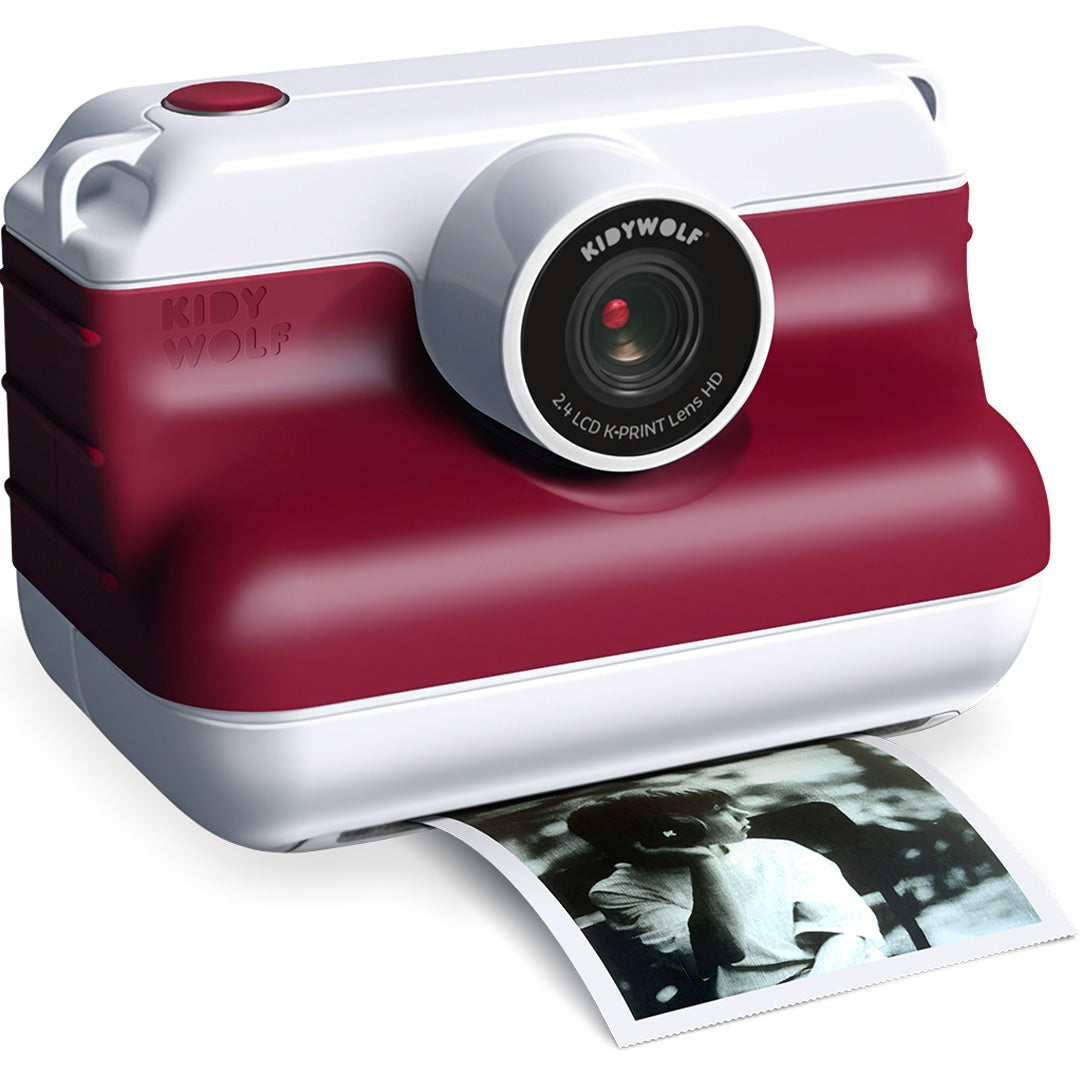 kidywolf kindercamera met thermische printer k-print - rood