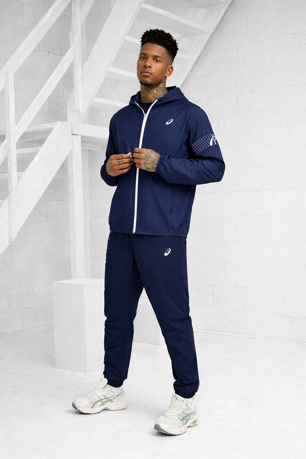 Asics Icon Trainingspak Heren Donkerblauw