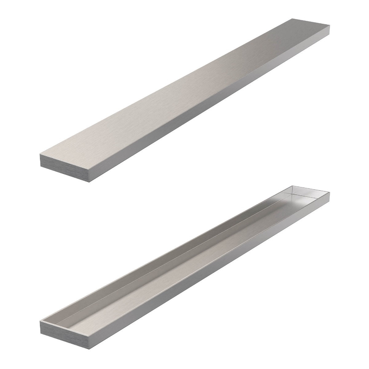 Brauer los multifunctioneel tegelinlegrooster 50cm RVS geborsteld