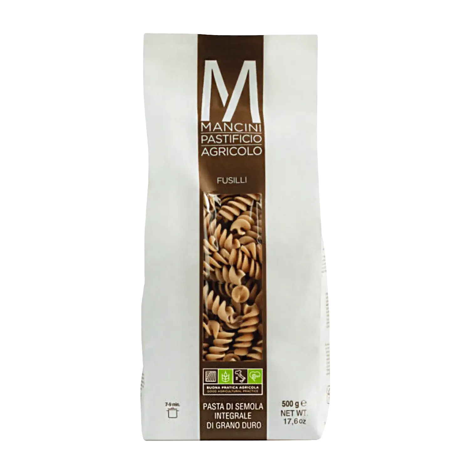 Vollkorn-Fusilli Integrale 500g, Pasta Mancini