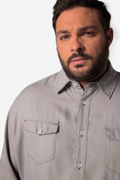 Men+ Jeansoptik-Hemd, Langarm, Kentkragen, Comfort Fit, bis 8 XL