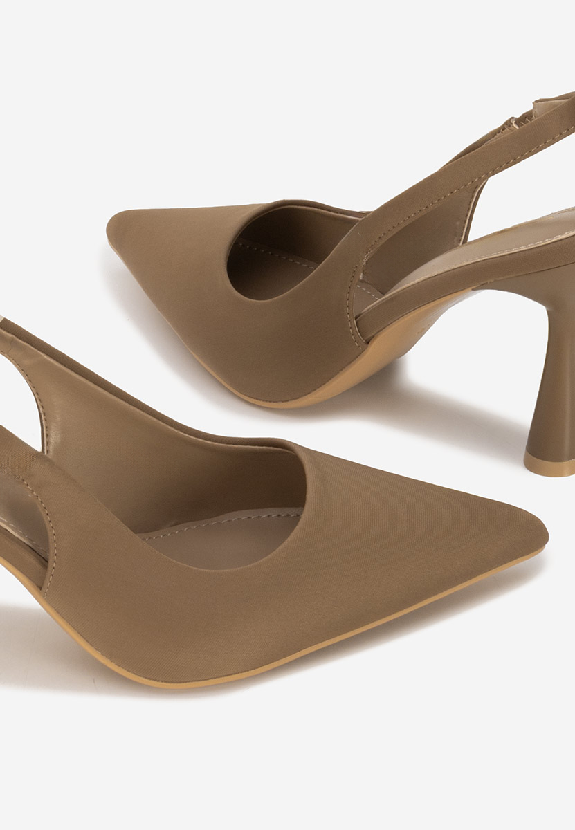 Chaussures slingback kaki Anabela