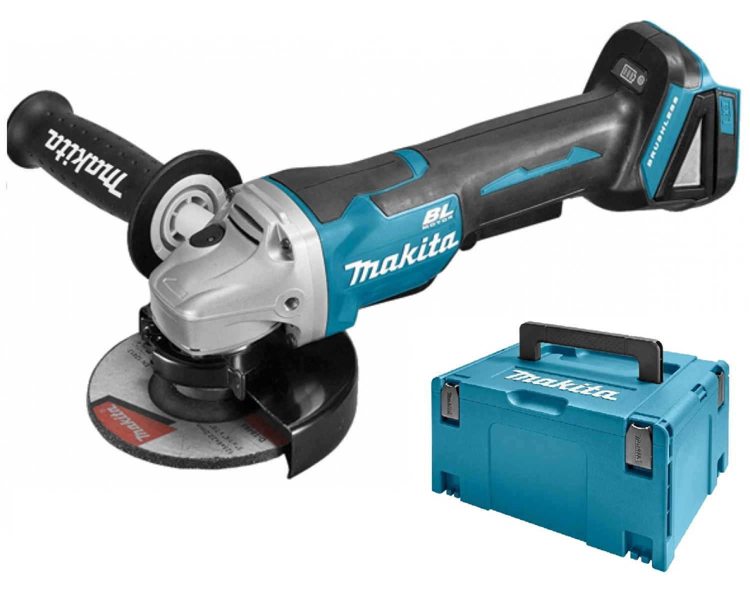 Makita DGA505ZJ 18V Li-Ion Accu haakse slijper body in Mbox - 125mm - koolborstelloos - softstart