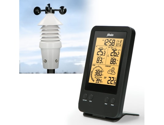 ALECTO - Statio météo sans fil ws-3400 14 cm noir