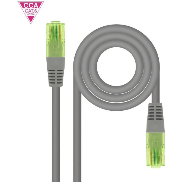 Nanocable Cabo de Rede Patchcord RJ45 CAT.6 UTP AWG26 CCA 30 M Cinza
