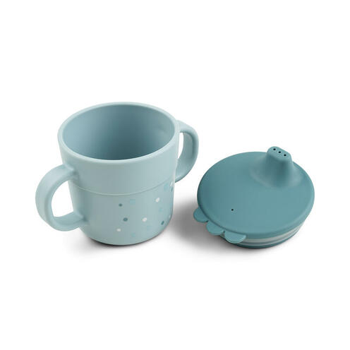 Foodie Tasse d'Apprentissage Happy Dots Bleu - DONE BY DEER
