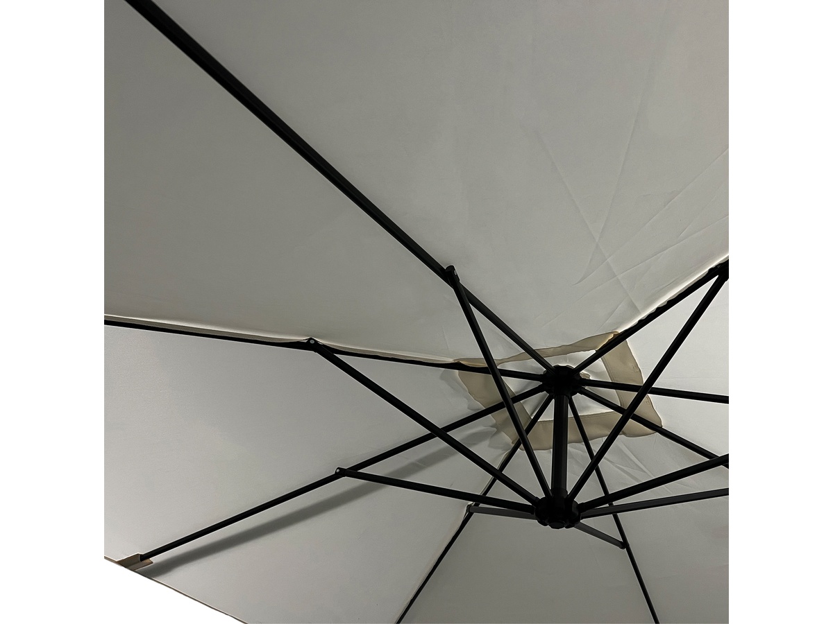 Buitenkado actie 2.5x2.5m staal zweefparasol - beige