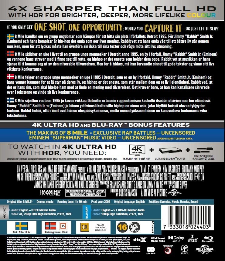 8 Mile - 4K Ultra HD Blu-Ray