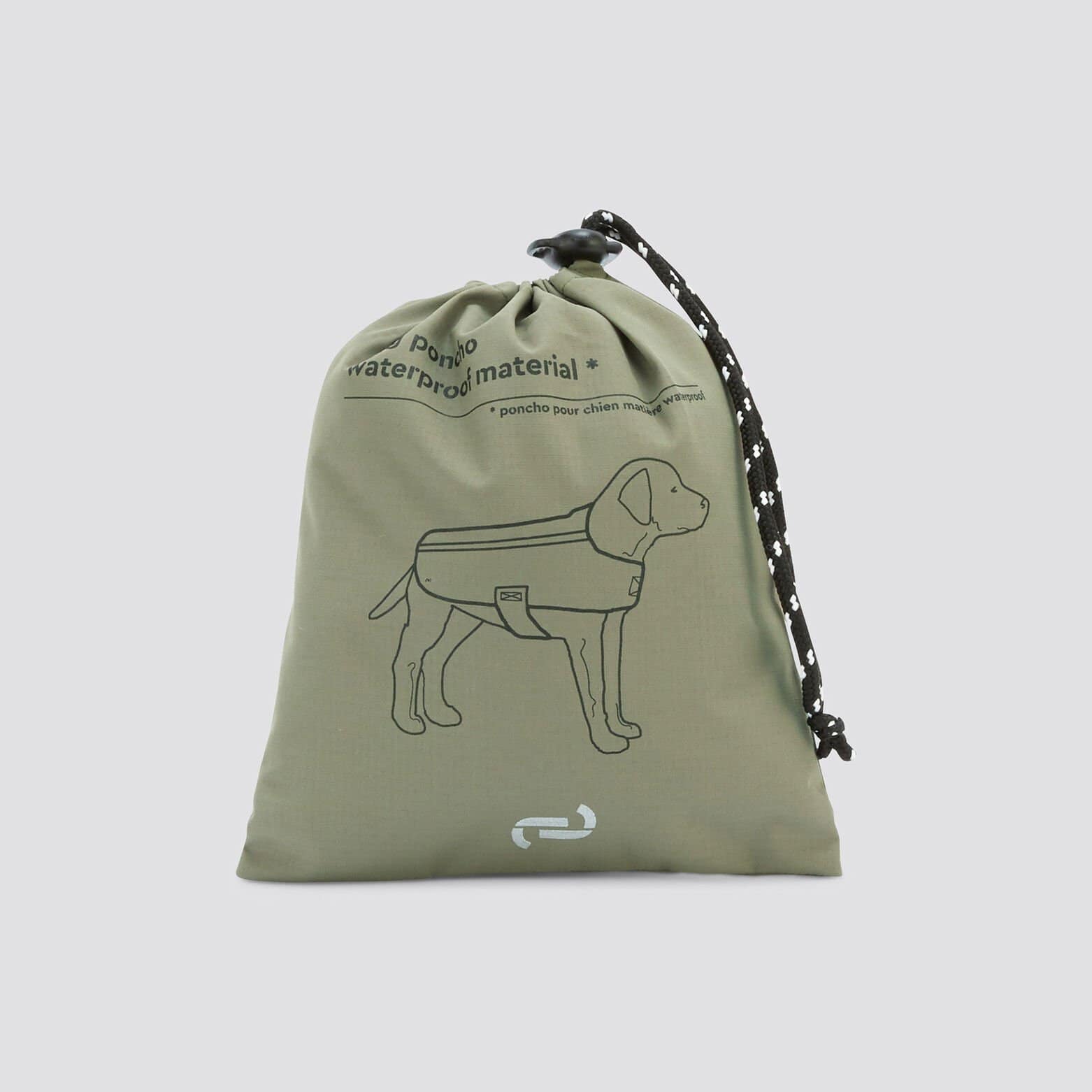 Poncho pour chien matière imperméable Kaki Clair