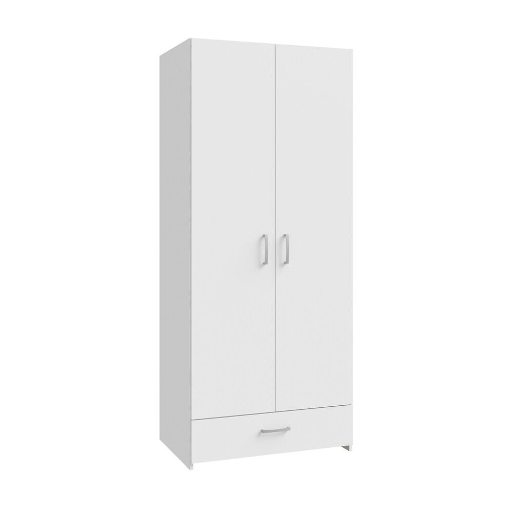 GARDEROBE SKUFFE HVIT 80CM SET