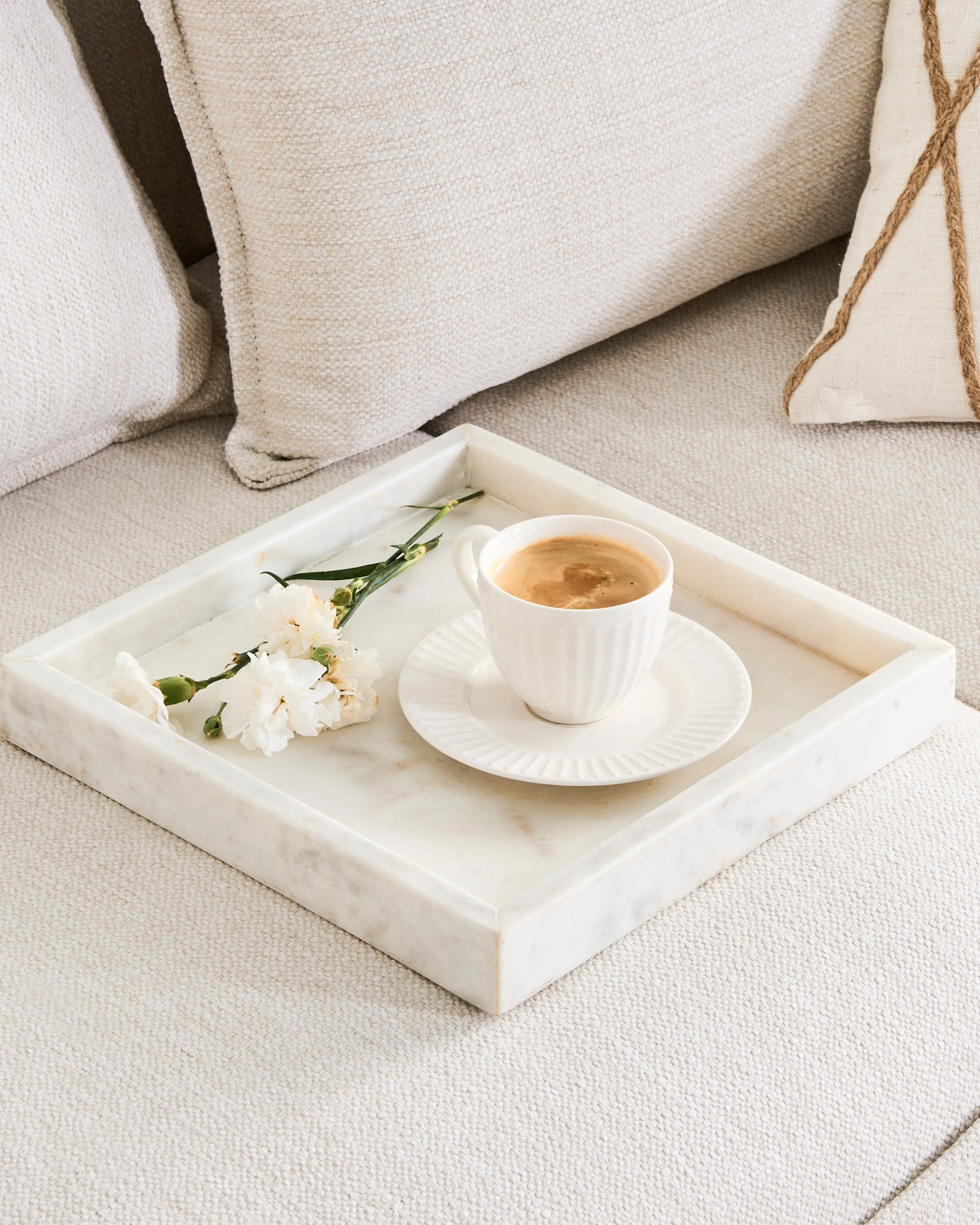 Set van 4 kopjes met schotels COWSLIP Porselein Wit