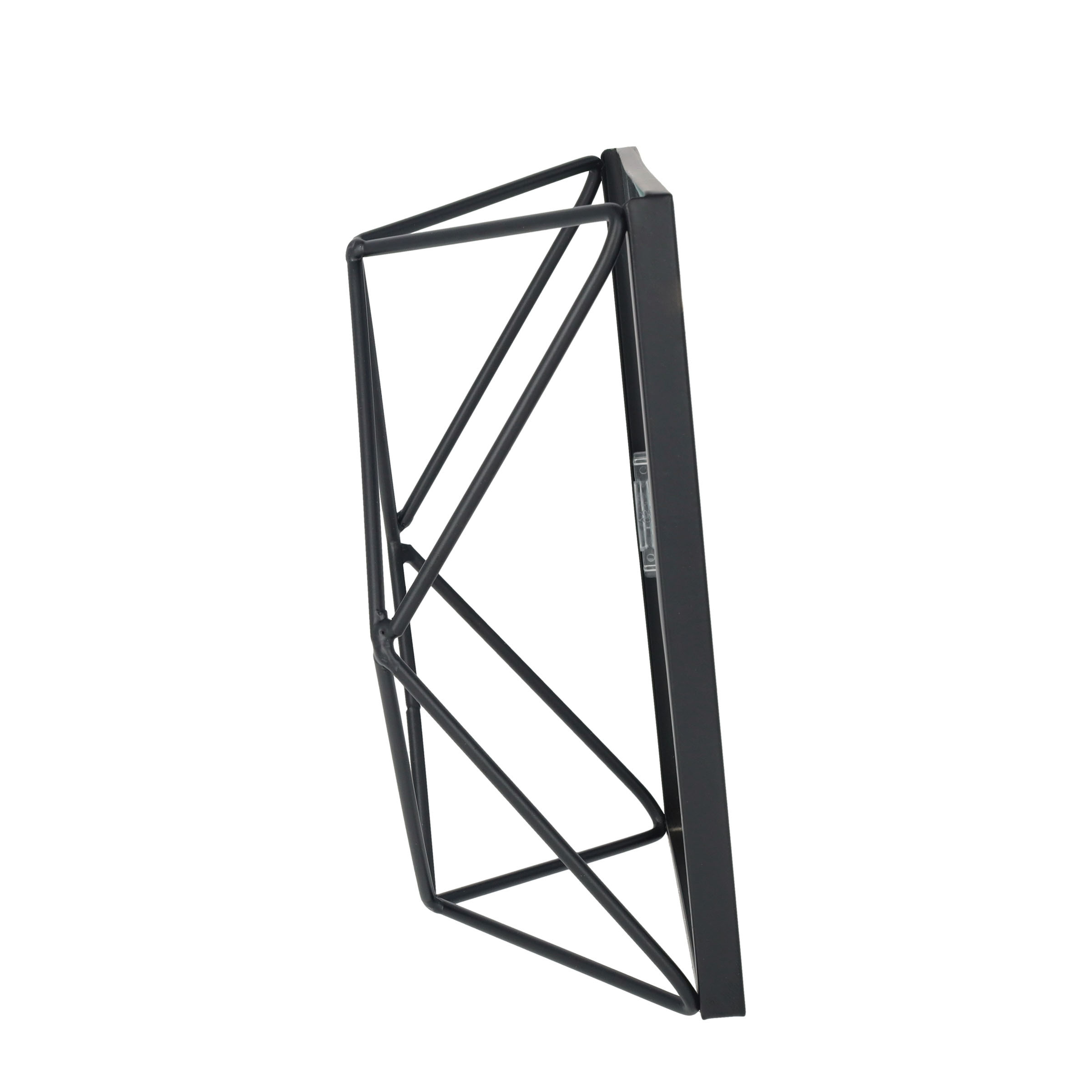 (10x15cm) Geometric 3D Metall Bilderrahmen Home Deko Fotorahmen (8.1882) - Schwarz