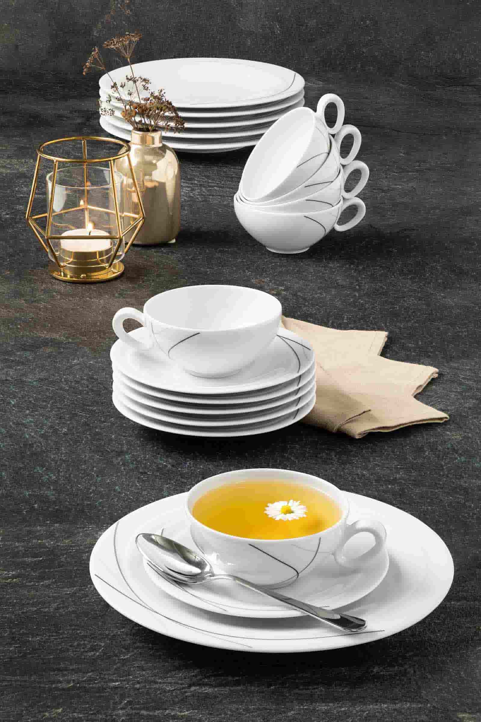 Seltmann Weiden Kaffeeservice Trio Highline 18er Set