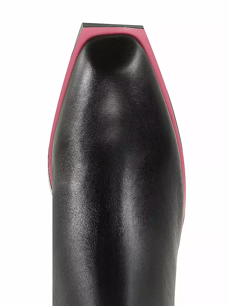 MSGM Lederstiefel  schwarz
