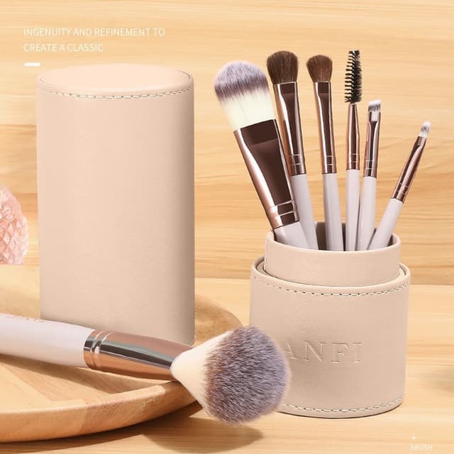 BANFI 7 stk Eyeshadow Foundation Lip Makeup Børste Sæt med æske