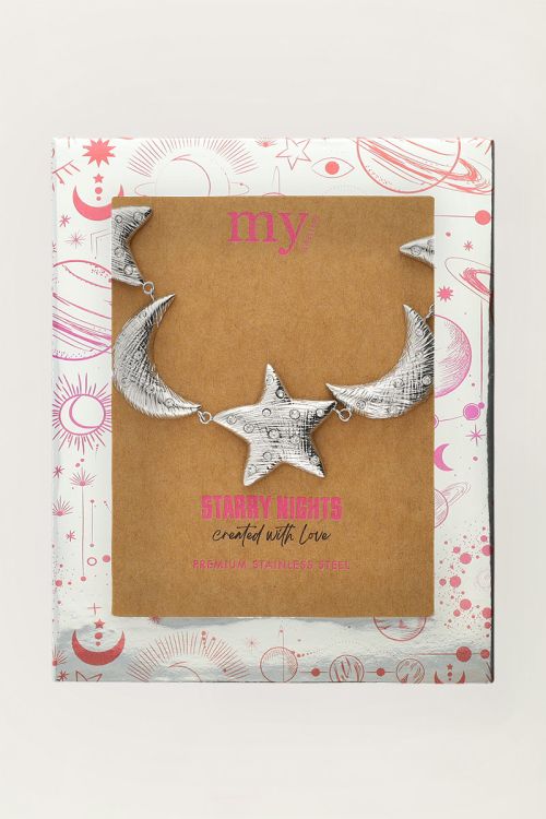 Starry statement ketting met manen & sterren