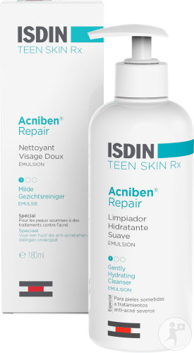 Isdin Teen Skin Rx Acniben Repair Émulsion Nettoyante Visage Flacon 180ml