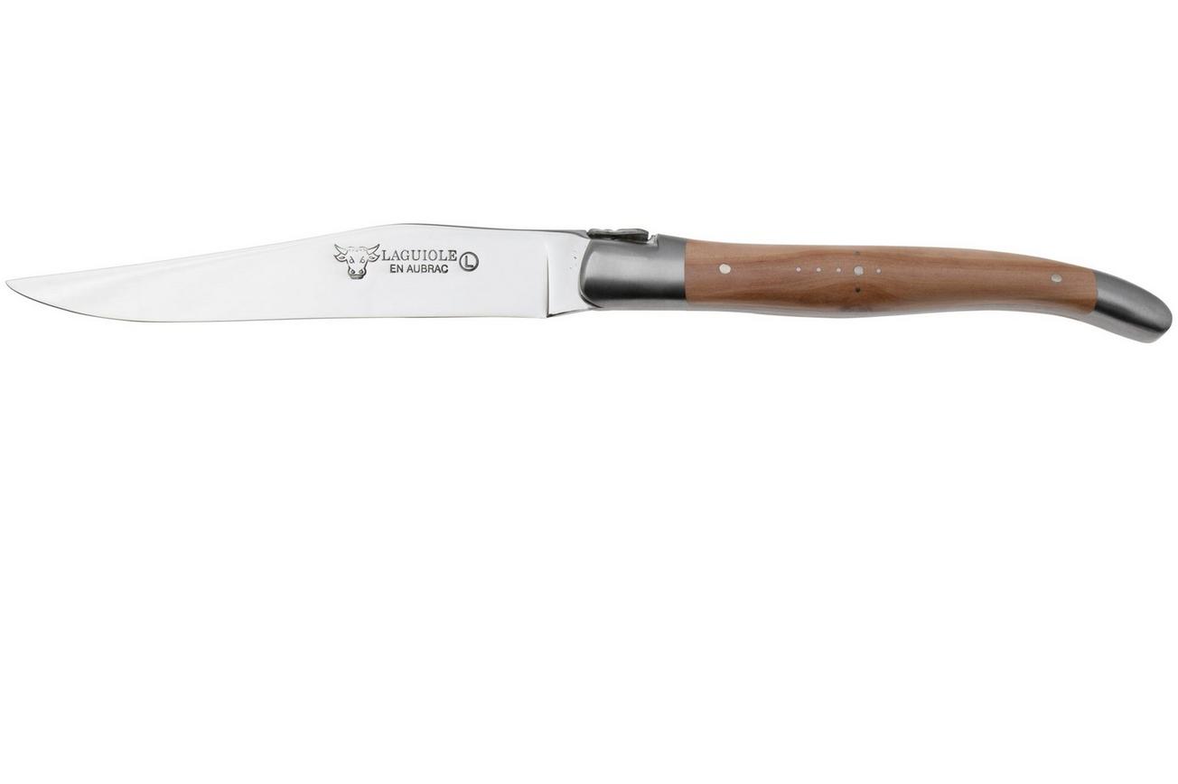 Laguiole en Aubrac Steak Knives 42C99BFIHK Stainless Steel, French Wood, 4-delige steakmessenset