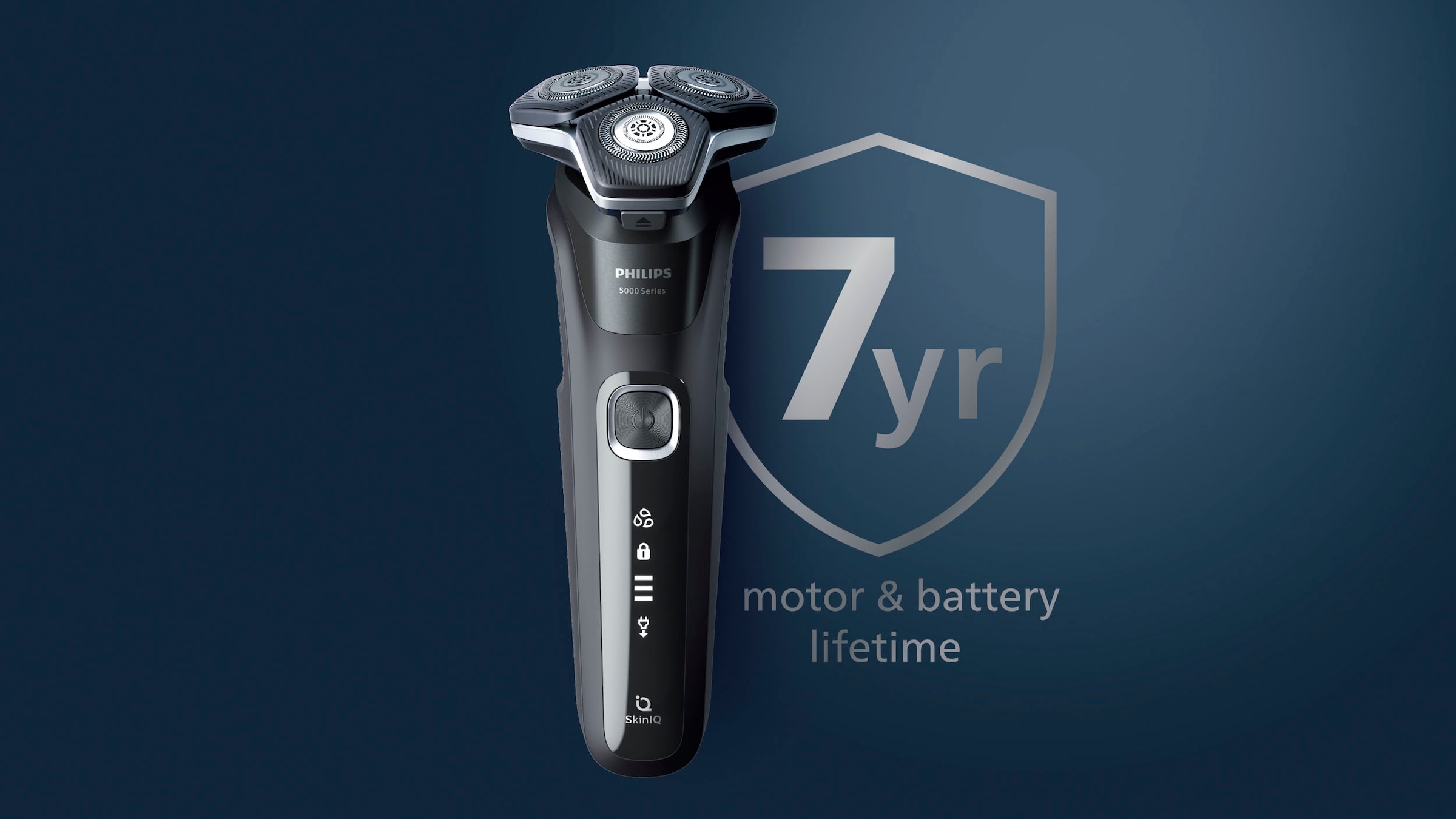 Philips Elektrorasierer »Shaver Series 5000 S5898/25« ausklappbarer Präzisionstrimmer Ladestand, mit SkinIQ Technologie