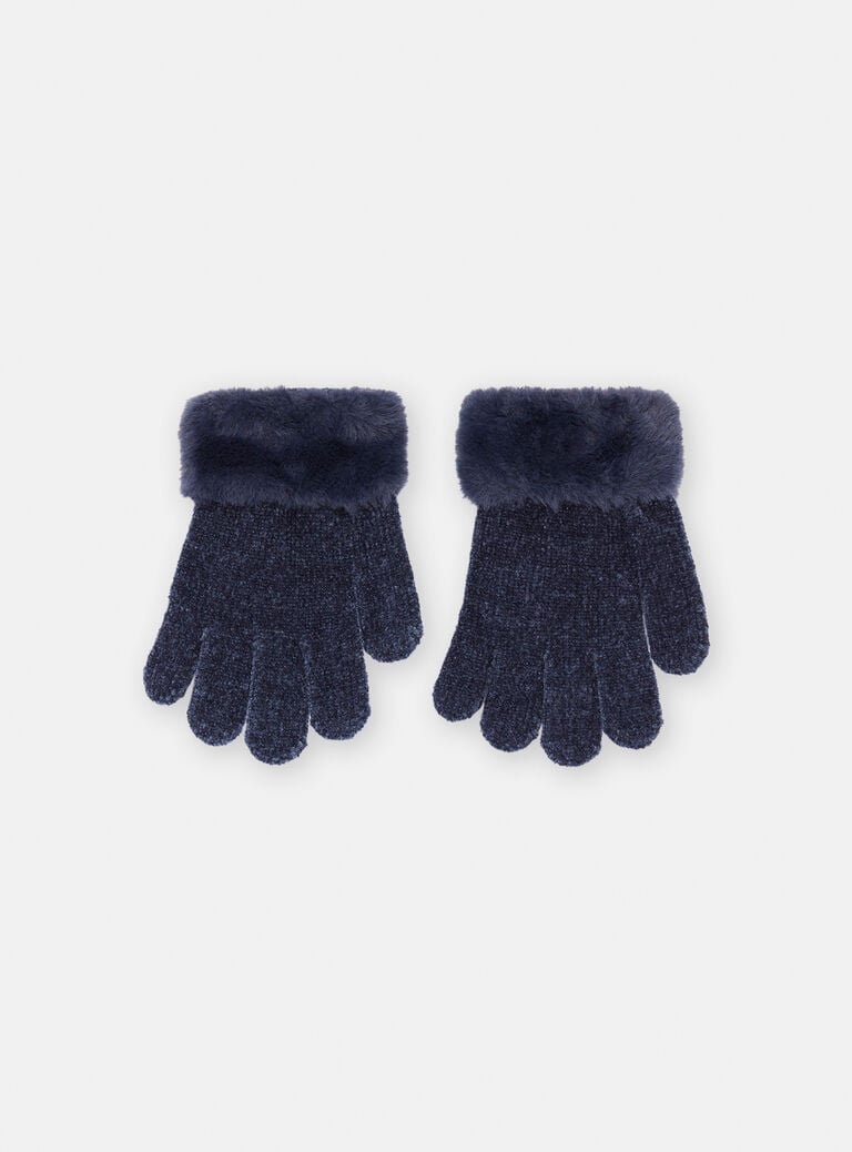 Gants bleu marine pour fille