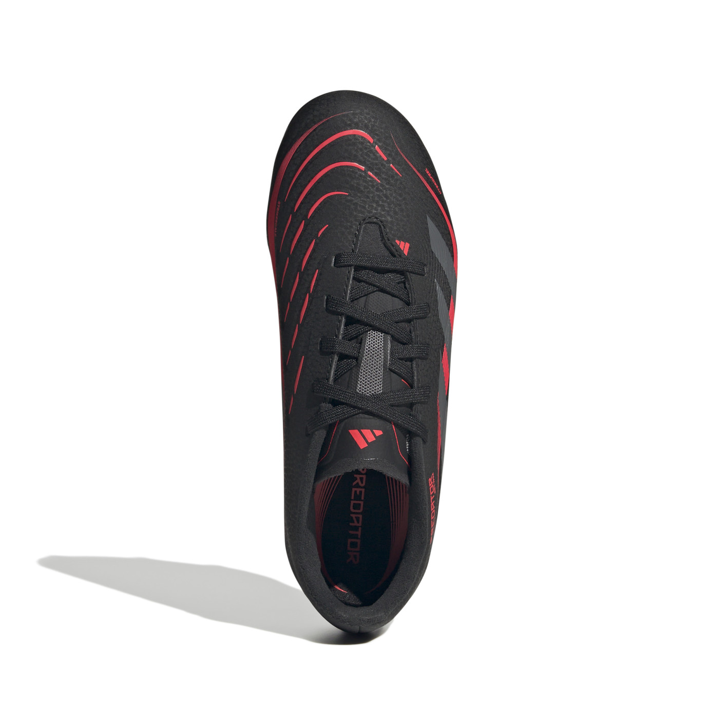 Adidas Predator League Gras / Kunstgras Voetbalschoenen (MG) Kids Zwart Grijs Rood