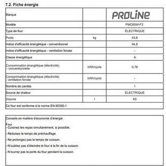 Cuisinière mixte Proline PMC65W-F2