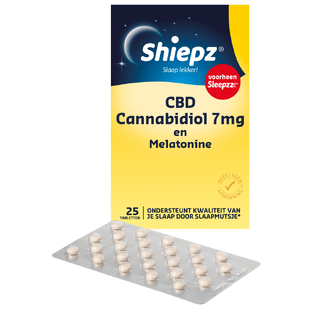 Shiepz CBD Cannabidiol 7mg en Melatonine Tabletten 25TB