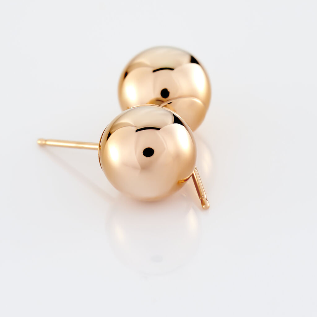 Boucles D'oreilles Puces Fidelia Boule Or Rose