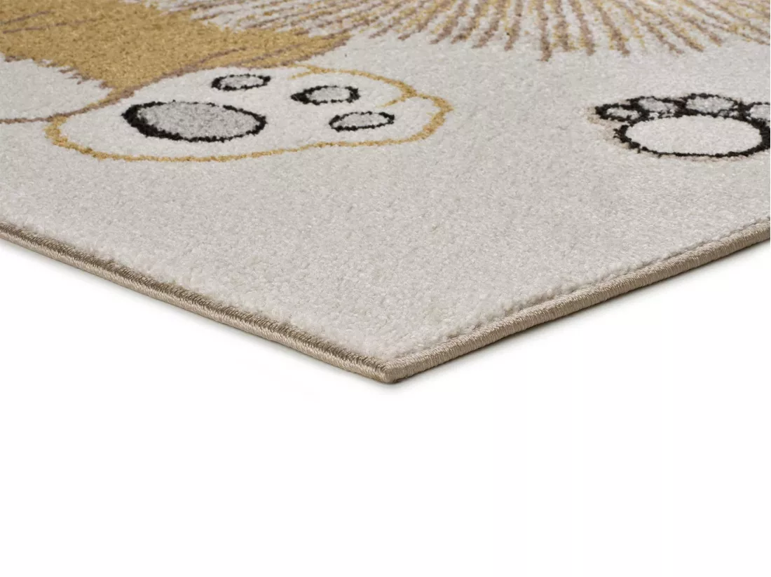 Tapis intérieur - enfant lion - blanc - 120 x 170 cm - BEATS