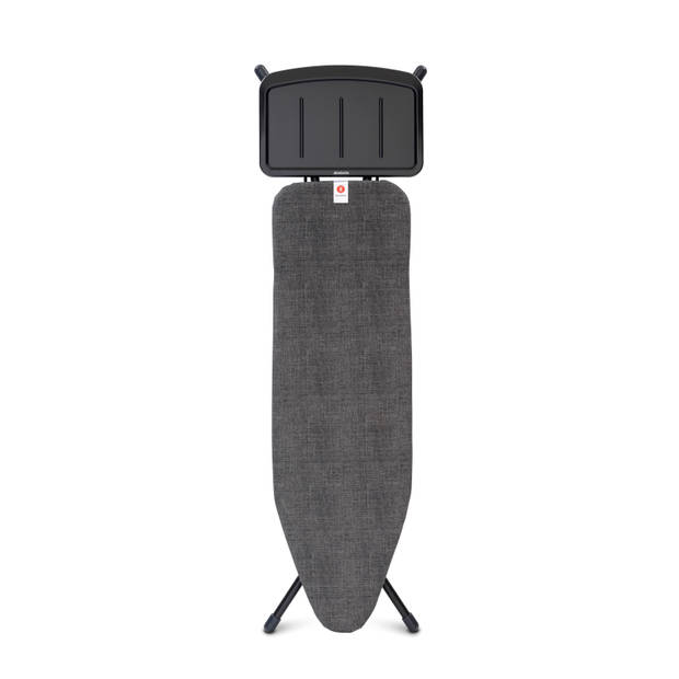 Strijkplank B, 124x38 cm Denim Antraciet met solide stoomunithouder - Anthracite 25