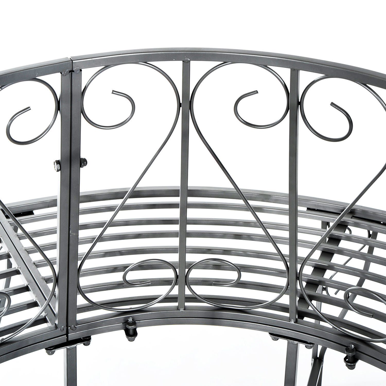 Outsunny Baumbank im geschmackvollen Design silber 160 x 90 cm (ØxH)