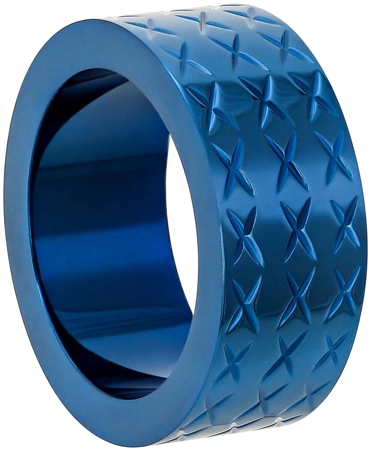 Herren Ring - Blue Crosses