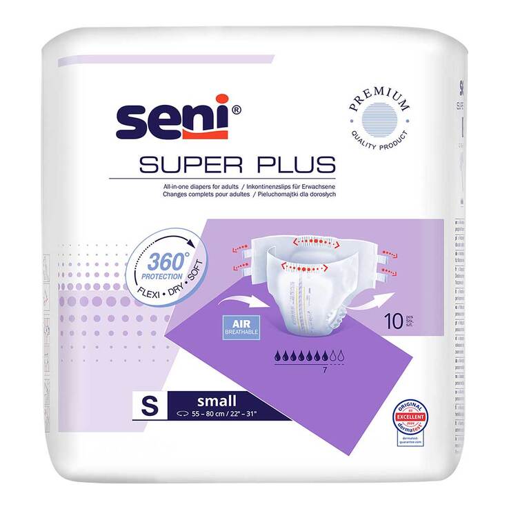SUPER SENI PLUS S Windeln für die Nacht für Erwachsene, 10 St