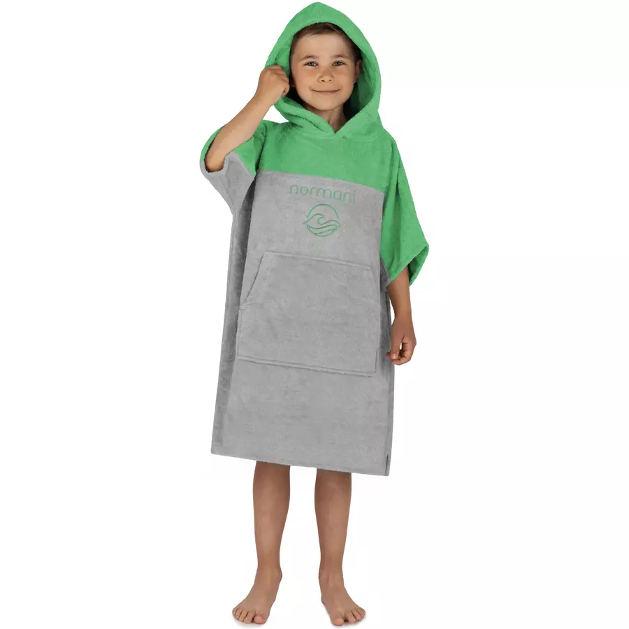normani Kinder Badeponcho 6-9 Jahre Puwai Grün