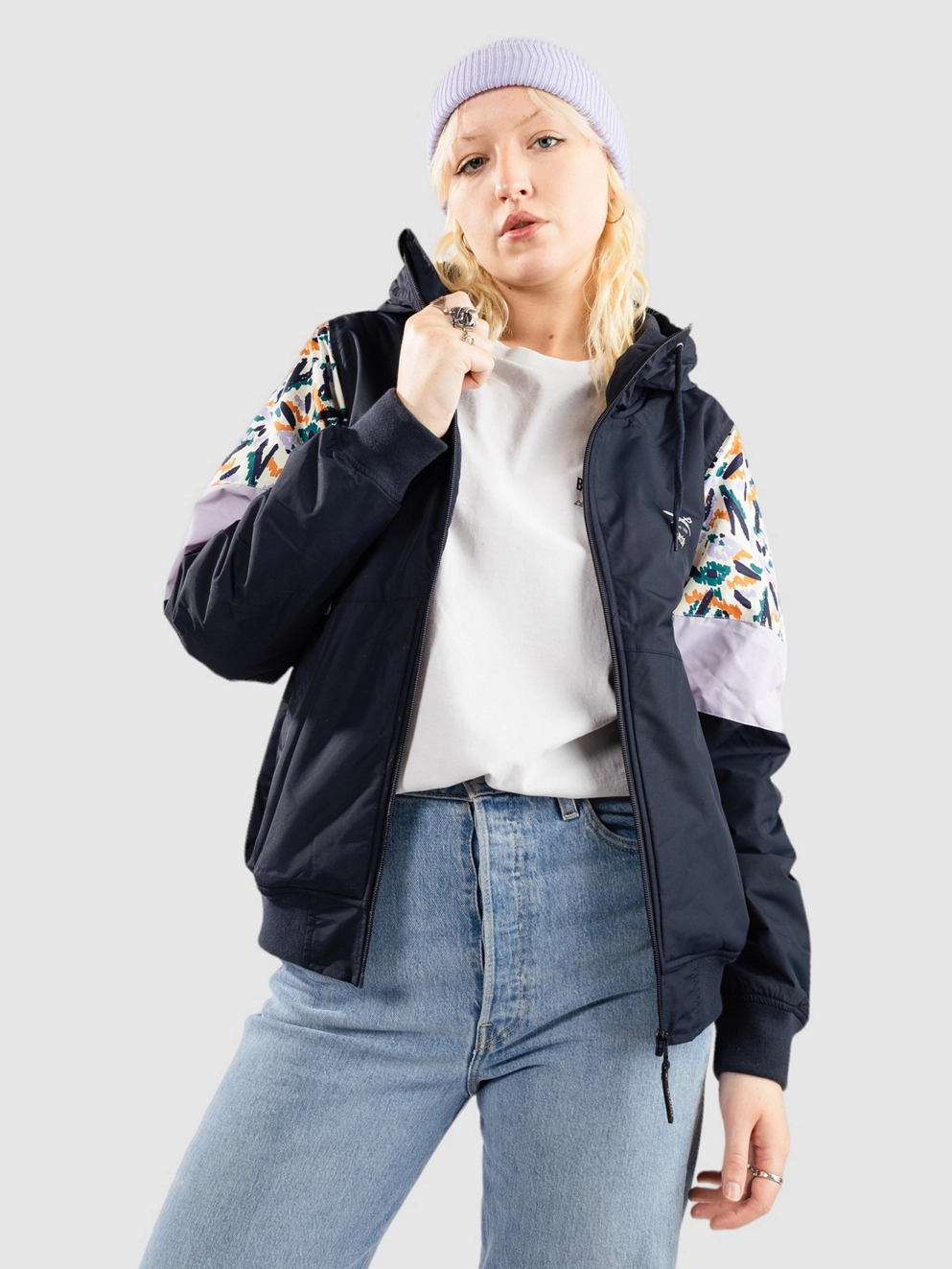 Iriedaily Blotchy Jacket navy purple