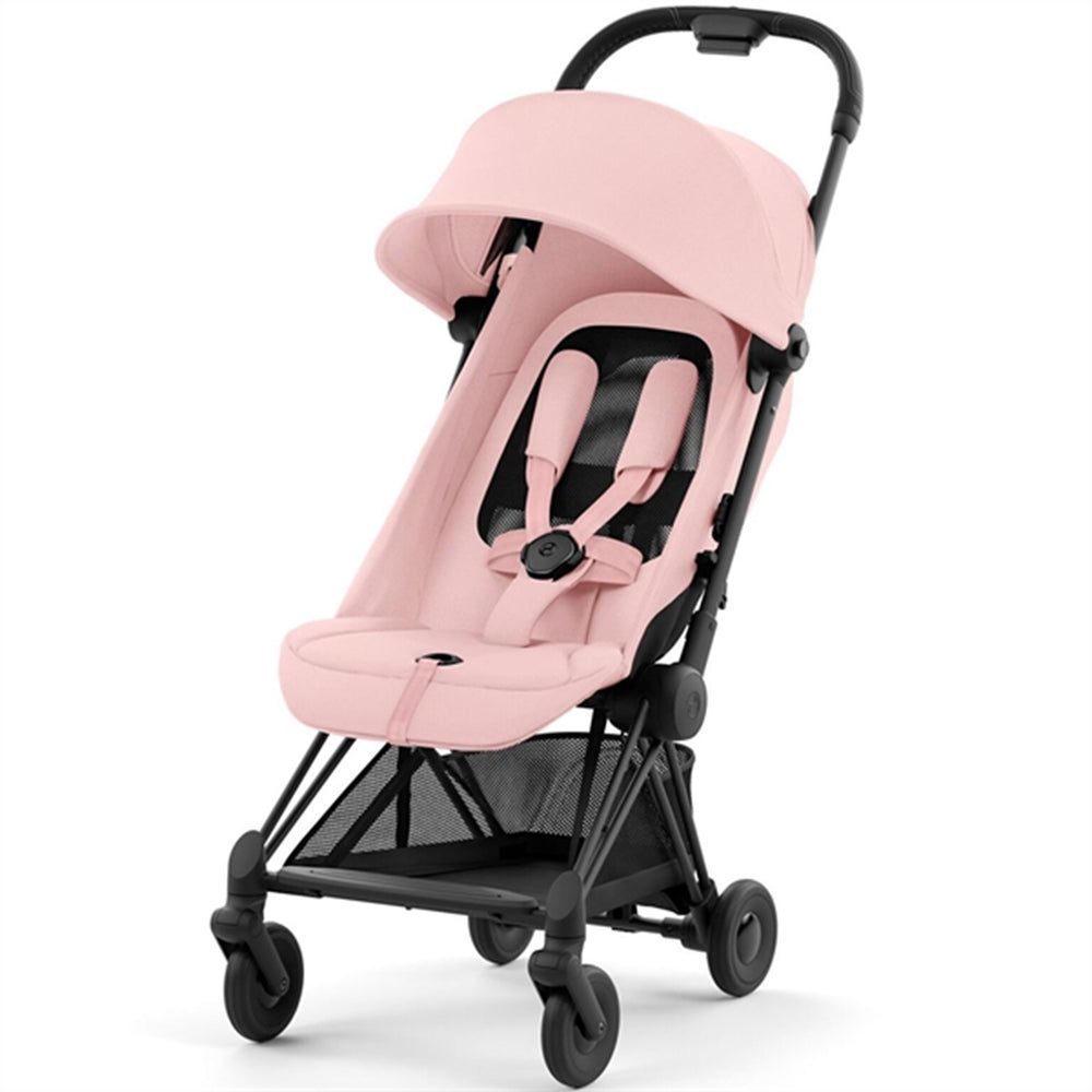 Coya Klapvogn Matt Black Peach Pink