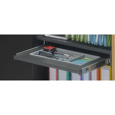 Tirette plumier escamotable pour caisson TOWER - anthracite