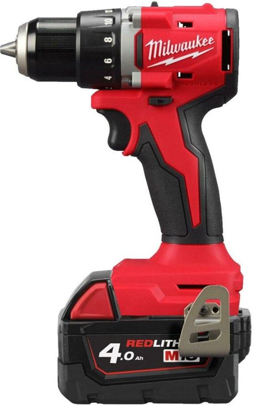 Milwaukee M18 BLDDRC-402C - Accu Schroefboormachine - 18V - Inclusief 2x 4,0Ah Accu en Lader
