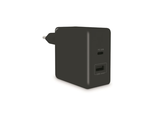 MOOOV - Chargeur secteur 2 usb (usb-c 30w + usb-a 12w) - noir
