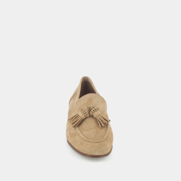 Mocassins à glands  en velours camel