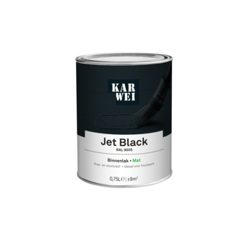 KARWEI binnenlak mat RAL 9005 jet black 750 ml
