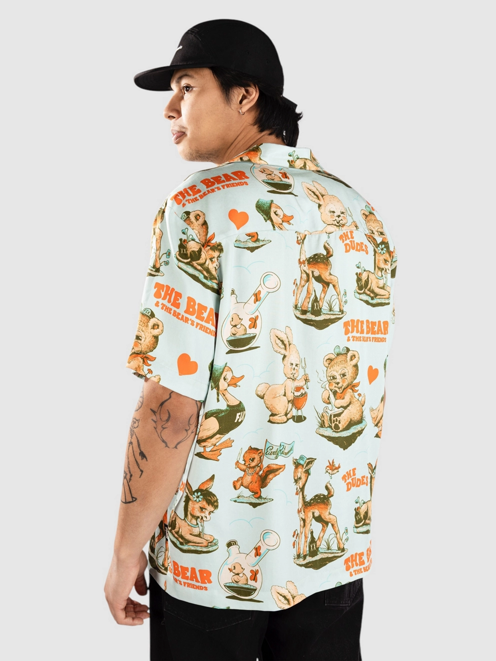 The Dudes Wasted Dudes Pistachio Hawaiian Shirt multicolor