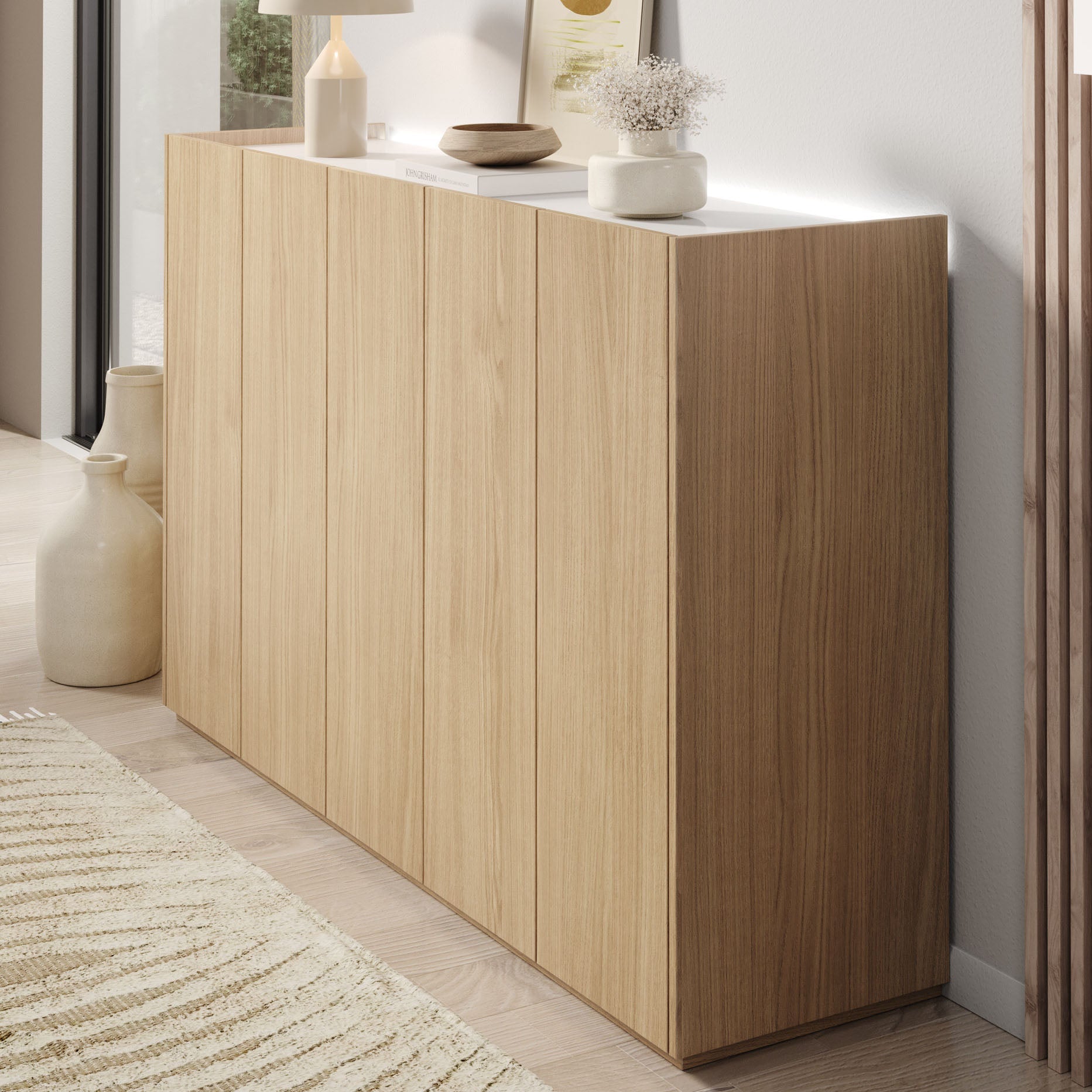 Meubella - Schoenenkast Encore - Eiken - 156 cm