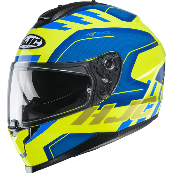HJC - Casque C70 Koro MC3H / Bleu / Jaune fluo