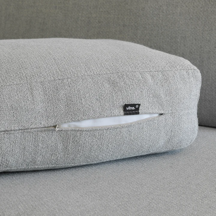 Vitra - Anagram flexibles Modul-Sofa, 190 x 95 cm, inkl. Kissen 65 x 55 cm, kreide / kiesel melange (Dumet 06)