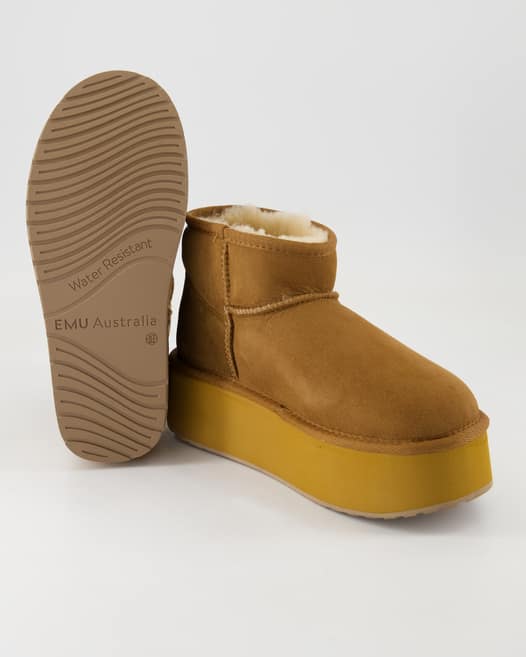 EMU Australia Stinger Micro Flatform Winterstiefel in Beige