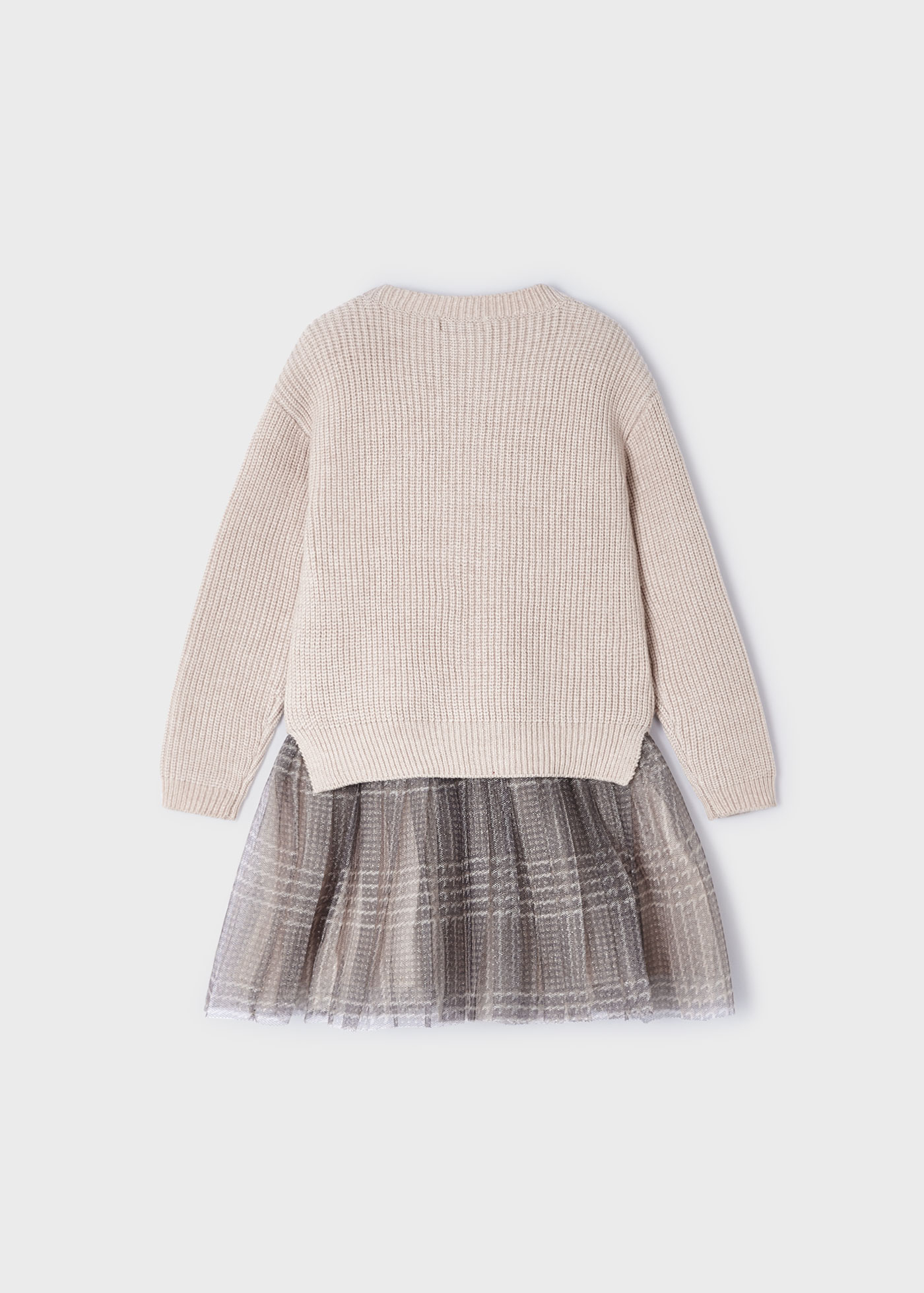 Vestido de tule com suéter para meninas