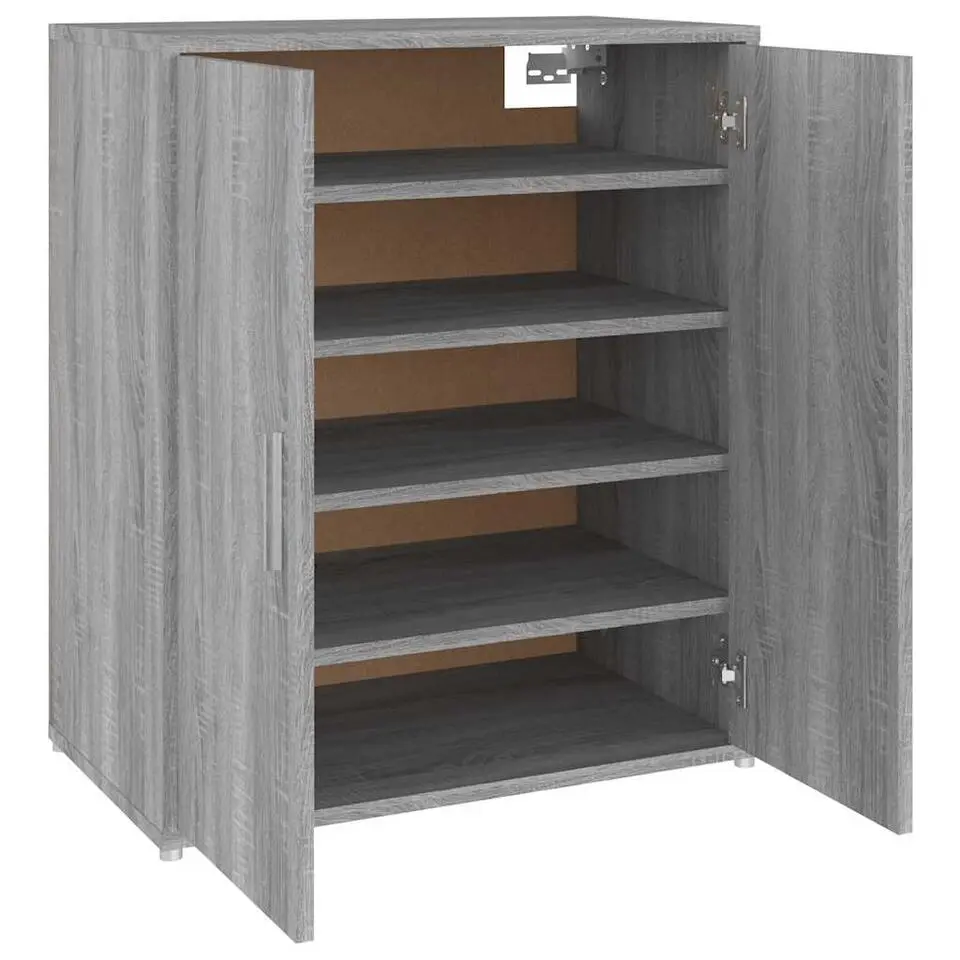 vidaXL - Schoenenrek - Grijs - Bewerkt hout - 60 x 35 x 70 cm
