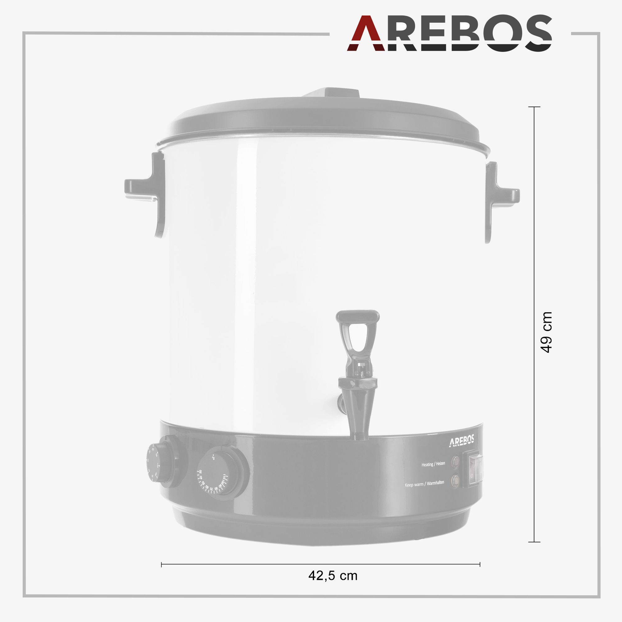Einkochautomat 28L 1800W mit Thermostat + Timer